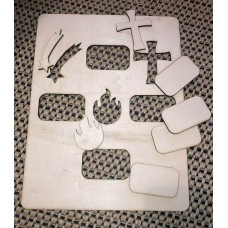 Liturgy Handwork: Tracing frame for Colors of the Year and Symbols of the Year